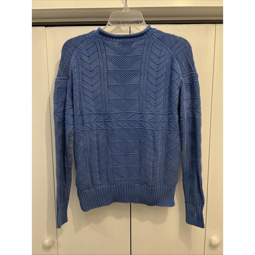 Polo Ralph Lauren BLUE Cable Knit Pullover Sweater Women's‎ Sz S, Cotton - Picture 5 of 9